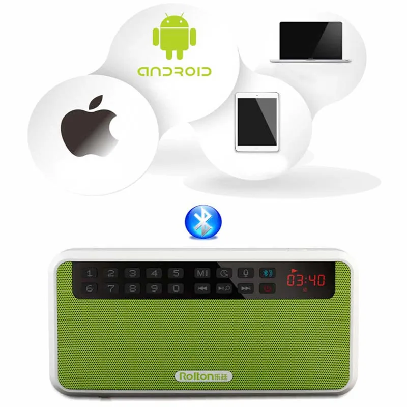 Bluetooth Колонка Rolton E500 портативная с поддержкой MP3 и TF карт|hifi stereo speaker|portable bluetoothspeaker