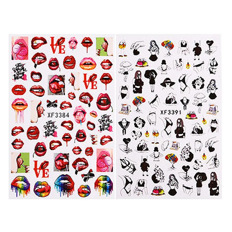 8 шт. на День святого Валентина лак для ногтей наклейки ногти Романтический