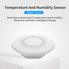 TuyaSmartLife с приложение ZigBee Смарт Температура и влажности Сенсор умный дом измеритель влажности термометром и гигрометром декоративные часы индикатор детектора