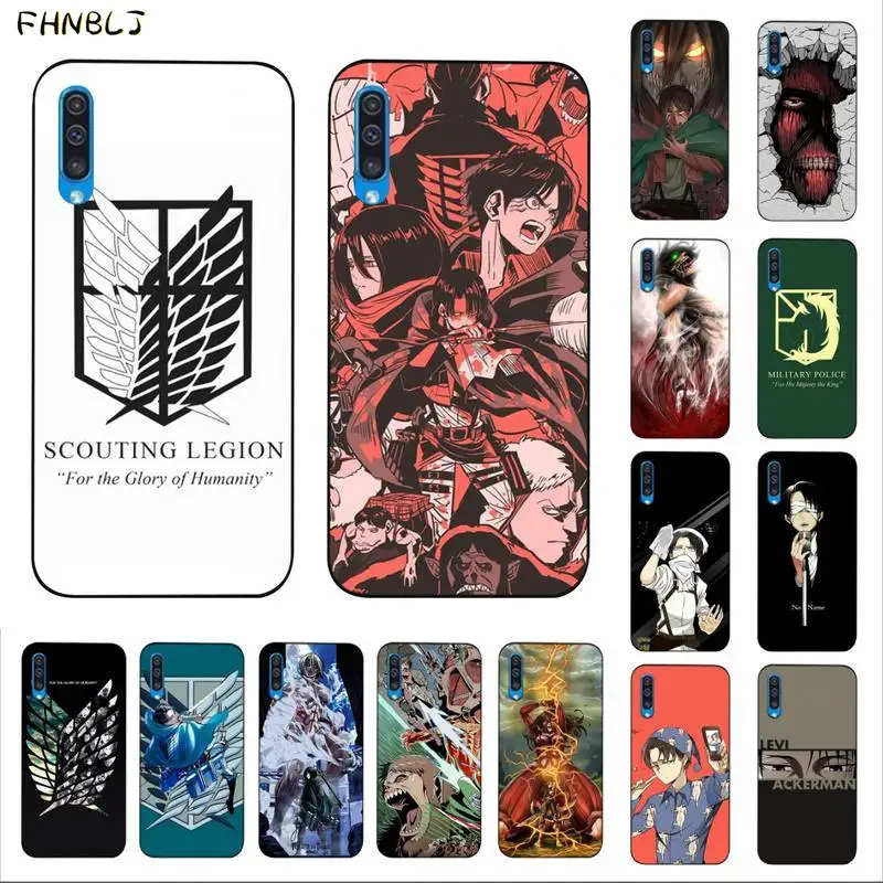 

FHNBLJ Anime Japanese attack on Titan Customer High Quality Phone Case for Samsung A10 20s 71 51 10 s 20 30 40 50 70 A30s cover
