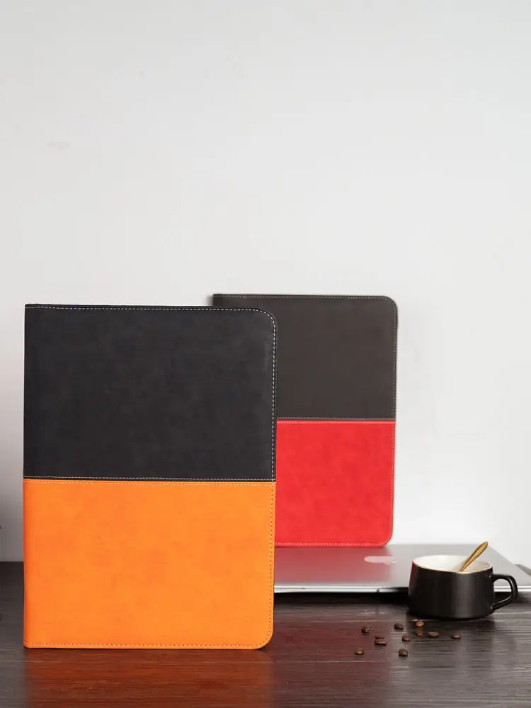 Папка для документов формата А4 из искусственной кожи с калькулятором на молнии