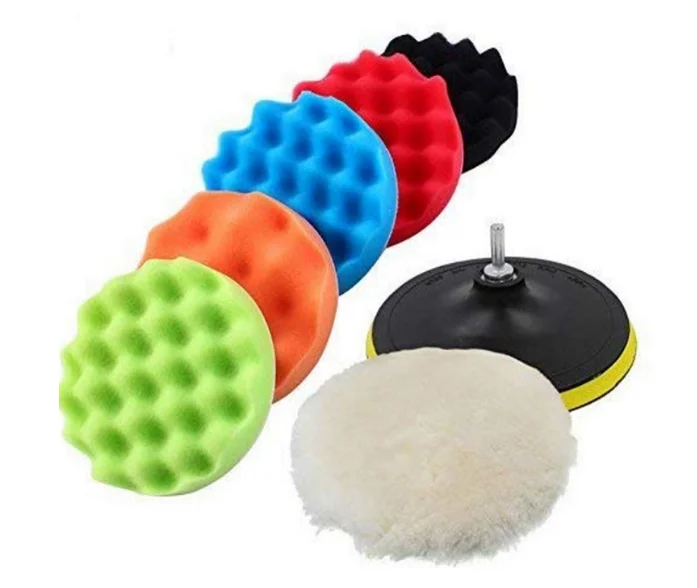 

8PCS 3/4/5inch Car Polishing Disc Self-Adhesive Buffing Waxing Sponge Wool Wheel Polishing Pad for Car Polisher Drill Dropship