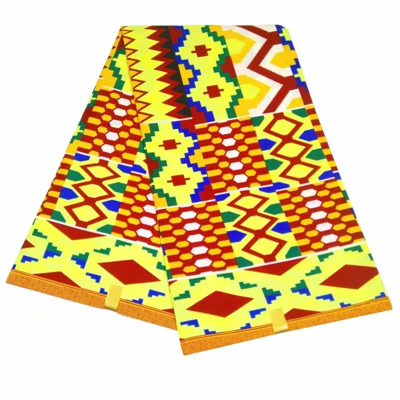 Не хлопковая ткань Африканская Анкара ткань текстиль KENTE африканская восковая ткань полиэстер ткань