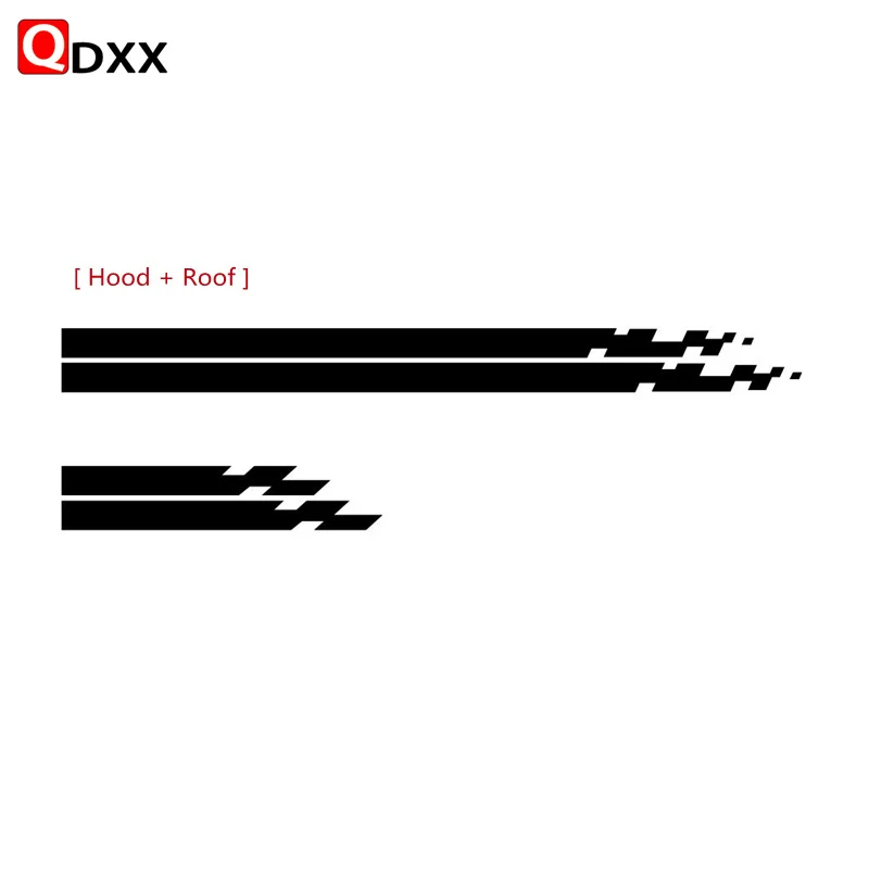 2pcs Racing Sport Stripes For Mitsubishi MIRAGE Car Styling Body Vinyl Film Decals Accessories Auto Hood Roof Decor Stickers - купить по