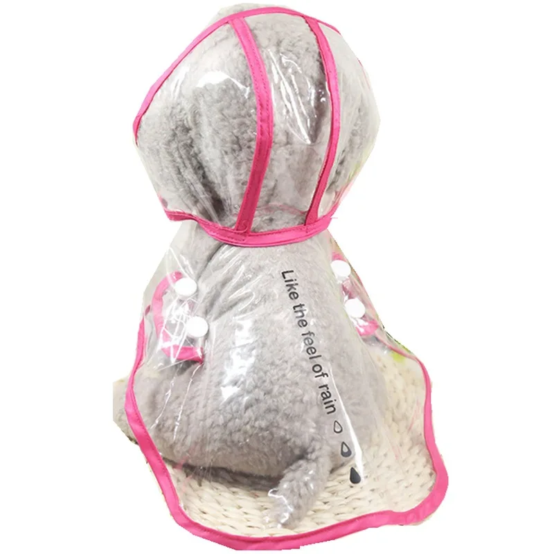 

Pet Dog Transparent Raincoat Raincoat Pet Hooded Waterproof Raincoat Small and Medium-sized Dog Transparent Waterproof Clothes