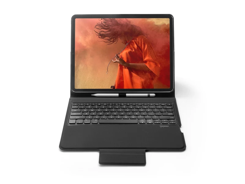[Новинка] Беспроводная клавиатура Blue tooth для iPad pro 12,", Премиум чехол из тонкой кожи+ умный сон+ все в одном дизайне
