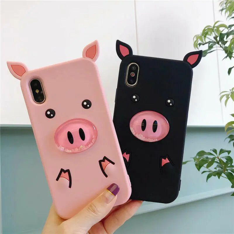 For iPhone XS Max XR 6/7/8 Plus Cute Cartoon Quicksand Liquid Soft Case Cover |