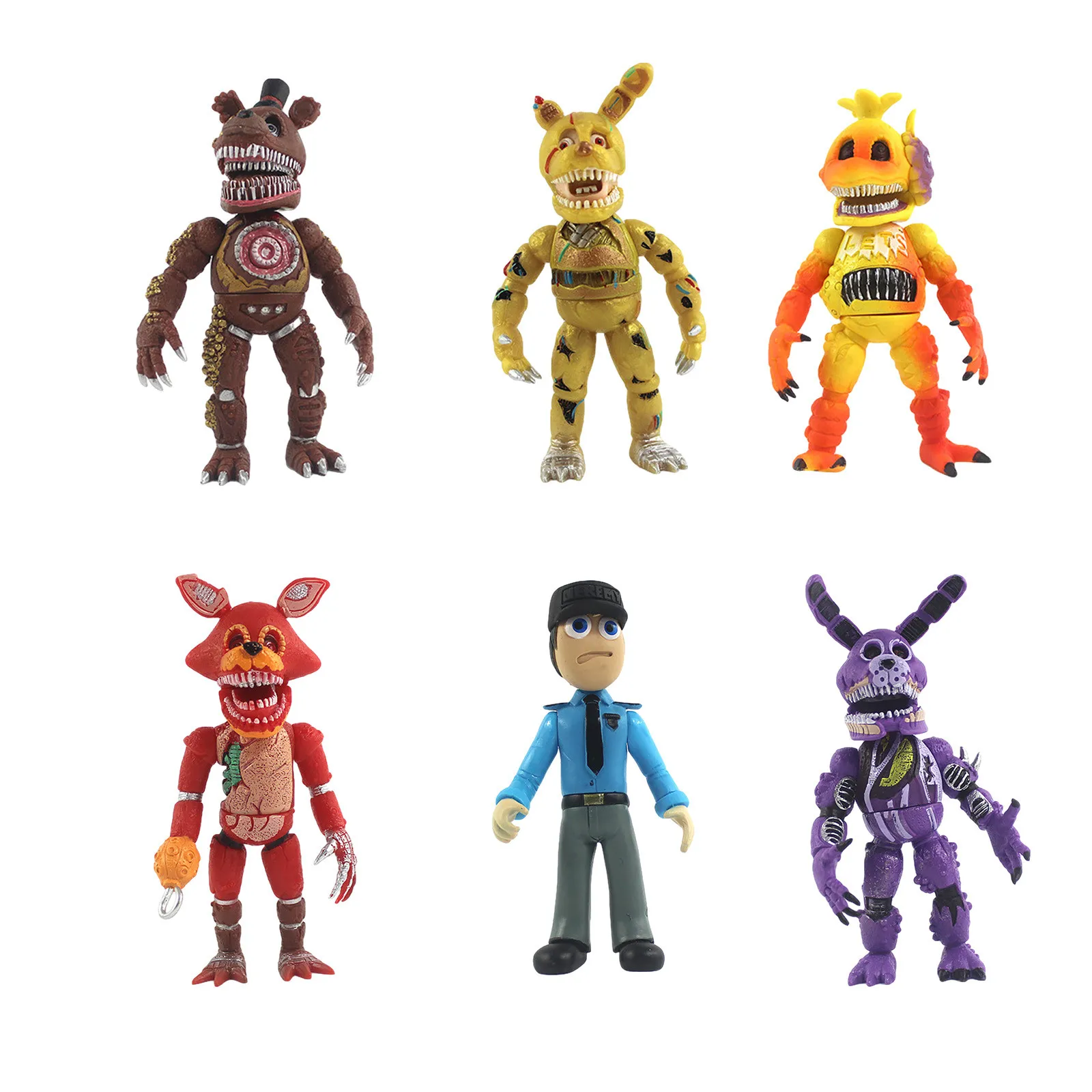 Игрушки ручной работы FNAF 6 шт. милые игрушки с электроприводом АНИМАТРОНИКА