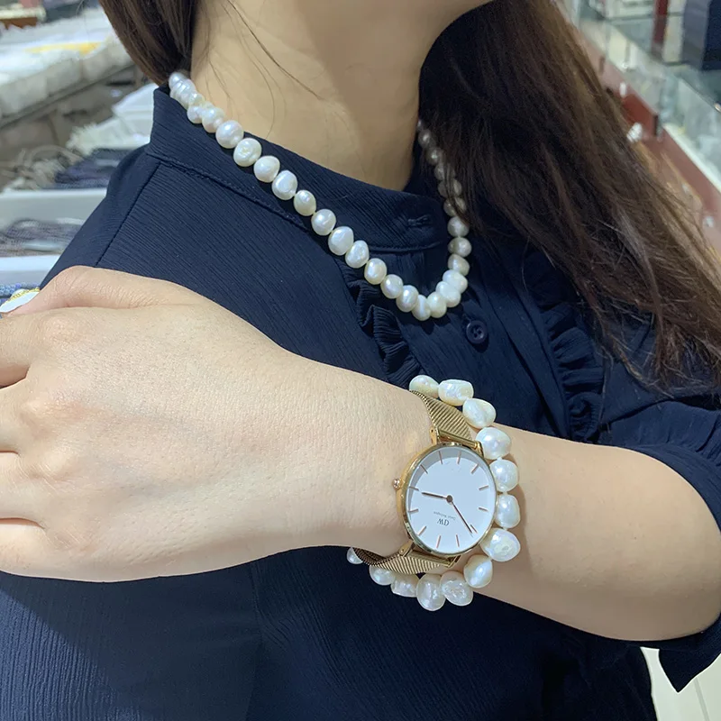 

JYX Elegant Baroque Bracelets Pearl Bracelet 10mm natural freshwater cultured pearls 7.5"
