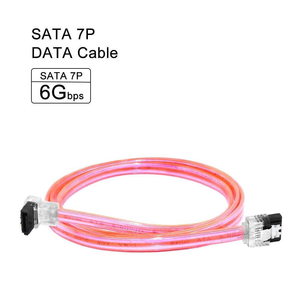 

YXY SATA III 3.0 Cable, 393-inch 90X180 SATA III 6.0 Gbps 7pin Female Straight to Straight Angle Female Data Cable Pink
