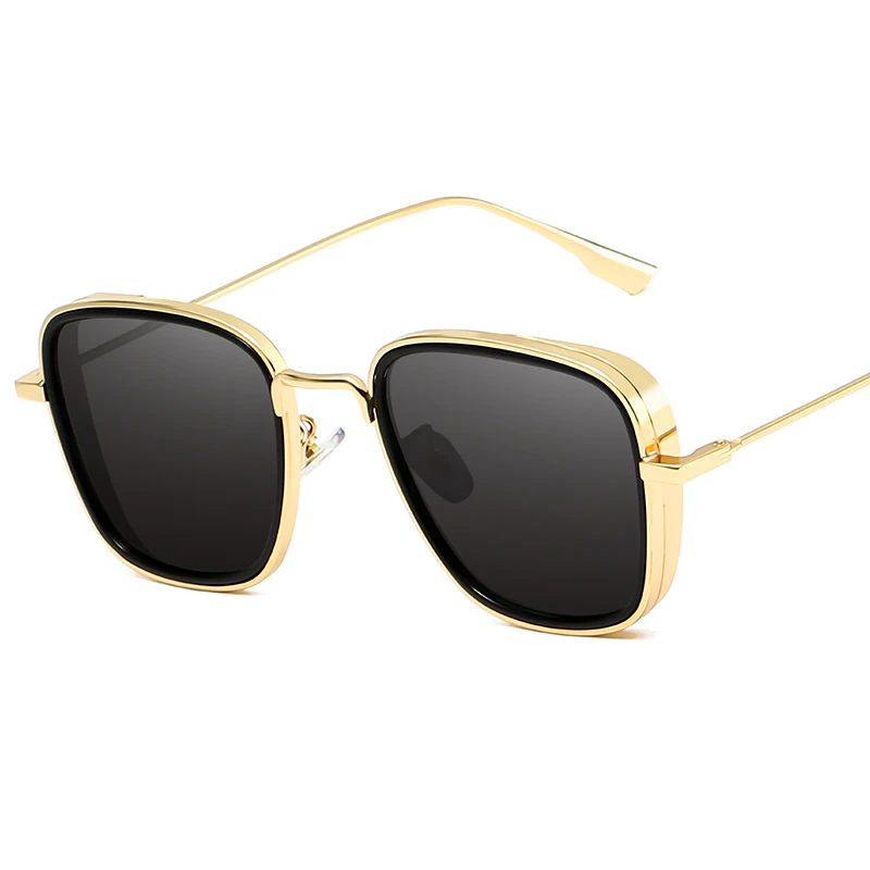 Модные Металлические поляризованные солнцезащитные очки в стиле панк стимпанк