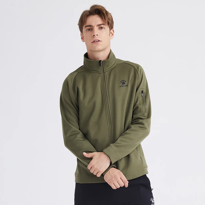 Мужская спортивная куртка KELME на молнии ветрозащитная для бега футбола