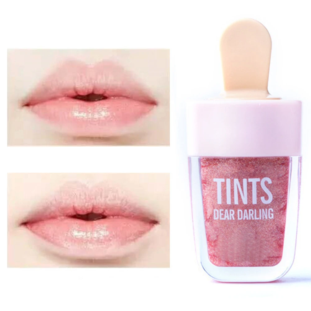 

Ice Cream Makeup Lip Gloss Base Korean Tinted Lip Oil Moisturizes Lip Balm Glaze Beauty Waterproof Ip Balm Lipstick 1 Pc