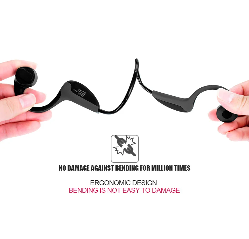 Bluetooth 5.0 S.Wear Z8 Wireless Headphones Bone Conduction Earphone Outdoor Sport Headset with Microphone Handsfree Head