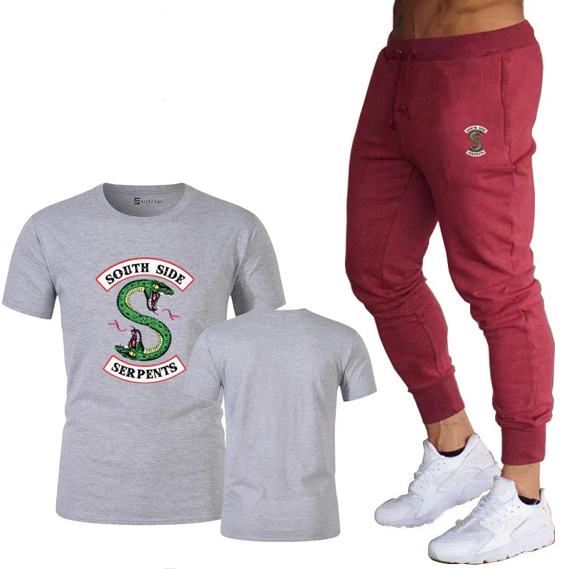 

2021 men's high quality leisure sports suit men's short sleeve + trousers men's suit