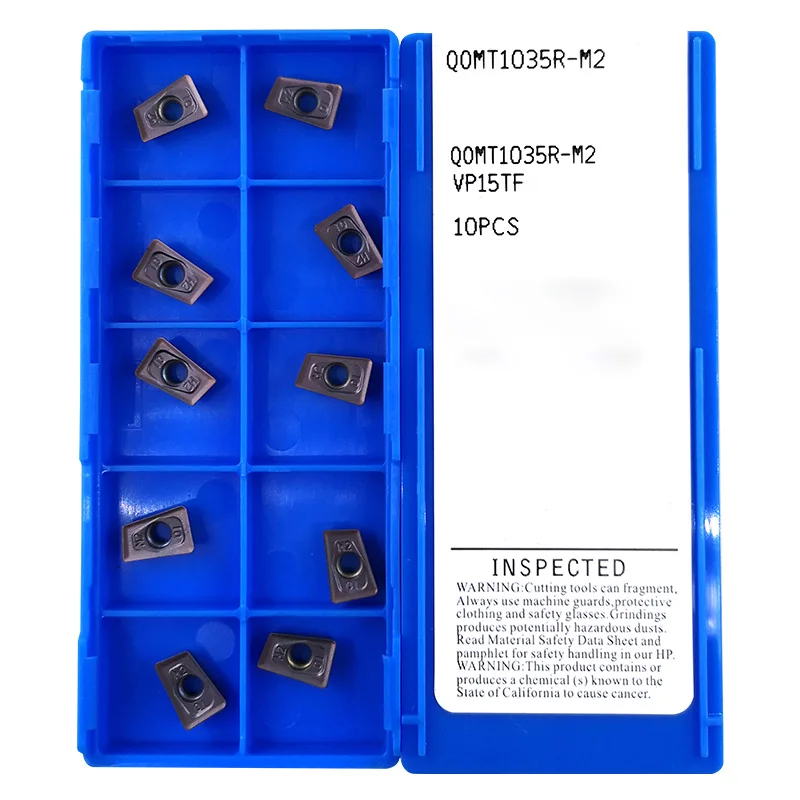 

10pcs QOMT1035R M2 VP15TF Carbide Inserts High Quality Milling Blade cnc Lathe Turning Plate Mill Cutter Tool