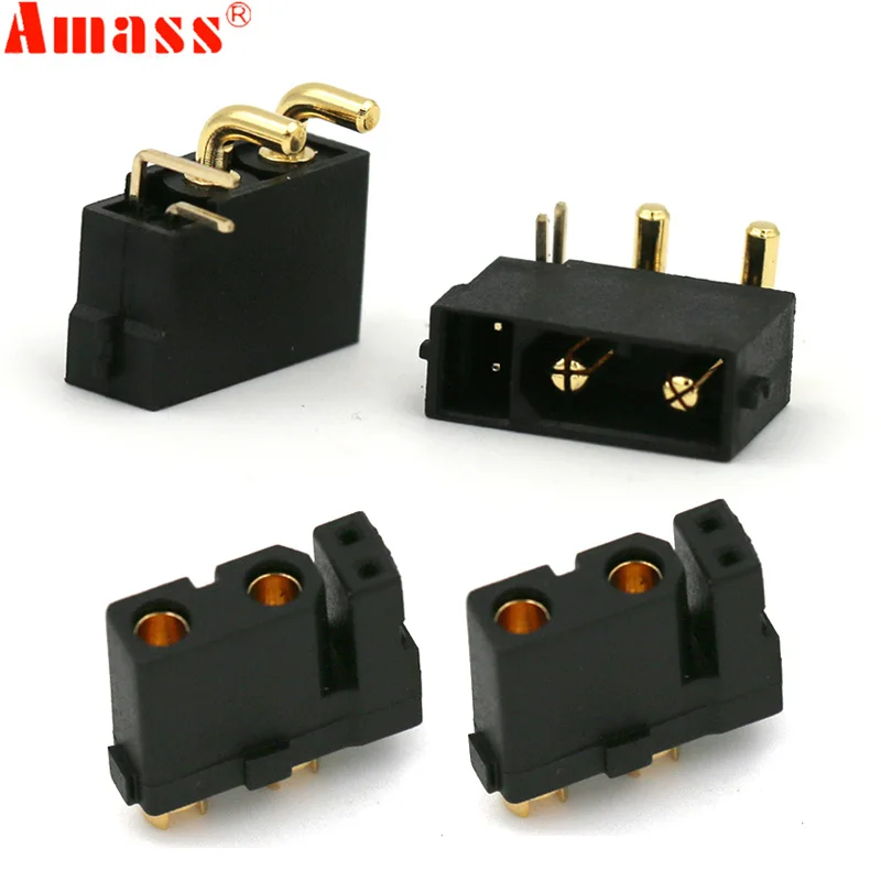 

5 / 10 / 20 Pairs Amass XT30(2+2) XT30PW(2+2) Male Female Gold Plated Plug with Signal Pin for RC Drone Aircraft Car Boat