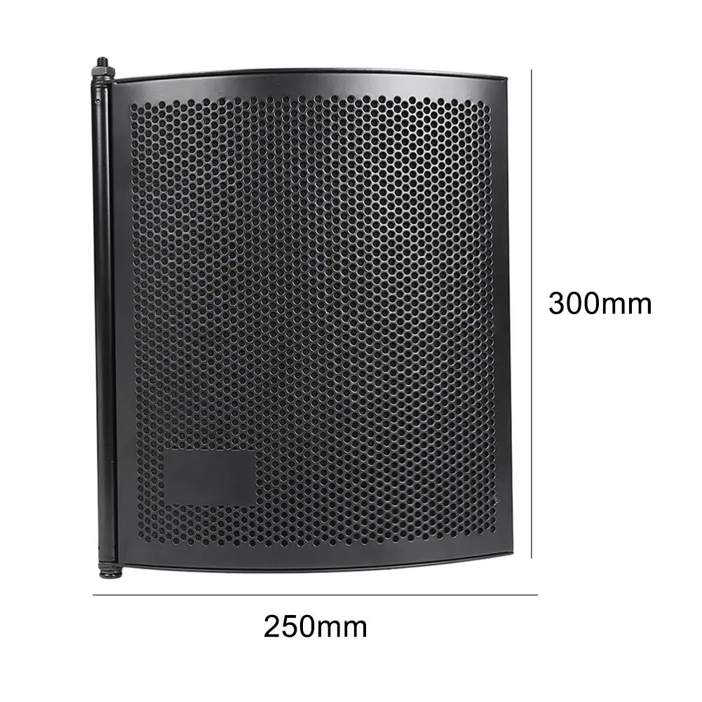

Microphone Acoustic Isolation Shield Metal and Sponge 2 Fold Design Professional Acoustic Foams Panel for Recording Live