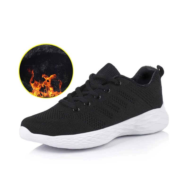 Женская Вулканизированная обувь Трикотажные сетчатые бархатные женские