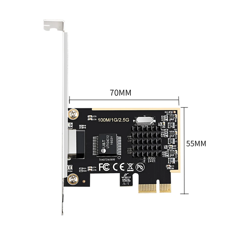DIEWU PCIE игровая карта 2500 Мбит/с гигабитная сетевая 2 5G RJ45 сетевой адаптер PCIe1X lan