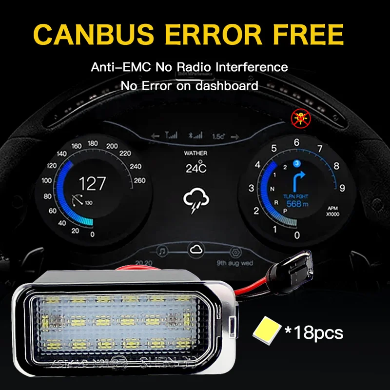 2 шт. подсветка номерного знака для Ford KUGA S MAX MONDEO MK4 MK5 MK2 FIESTA 2008-2019 фокус ABS пластик 12