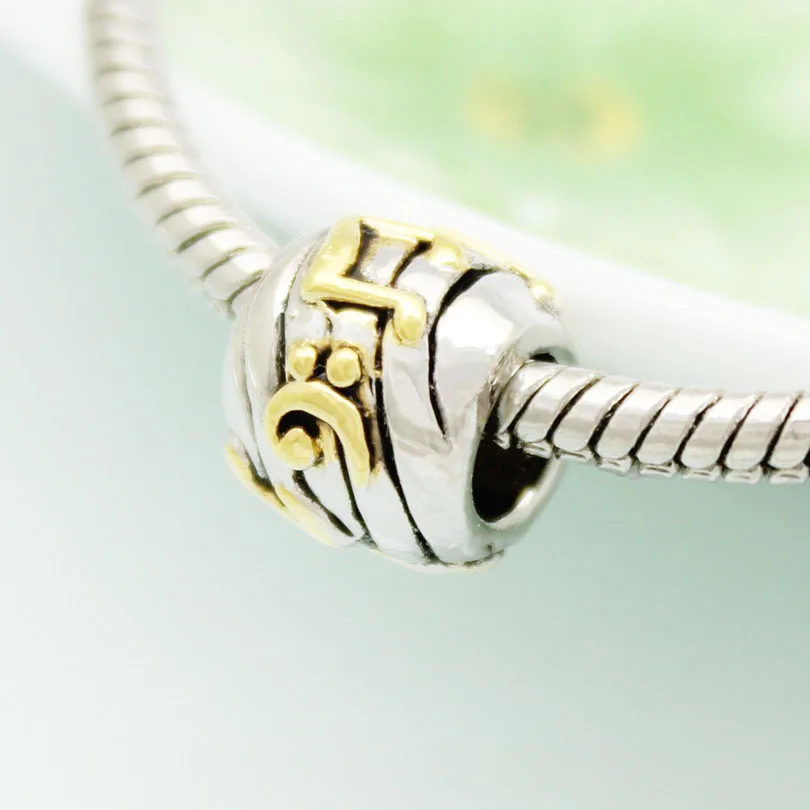 Синий кристалл музыка Шарм Примечание европейский шарик fit Pandora браслет