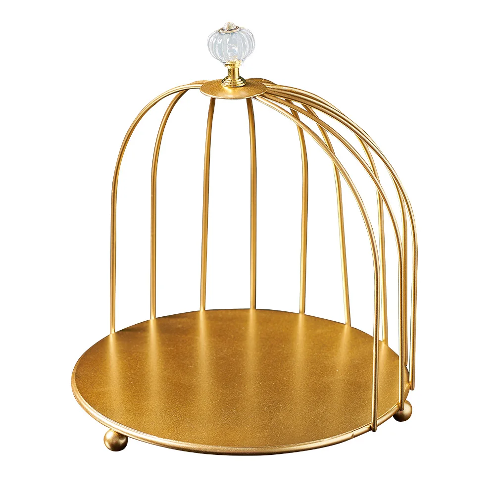 

Home Storage Decor Accessories Nordic Iron Birdcage Shape Home Organizer Cosmetics Multi-Function Makeup Tools Bathroom Living