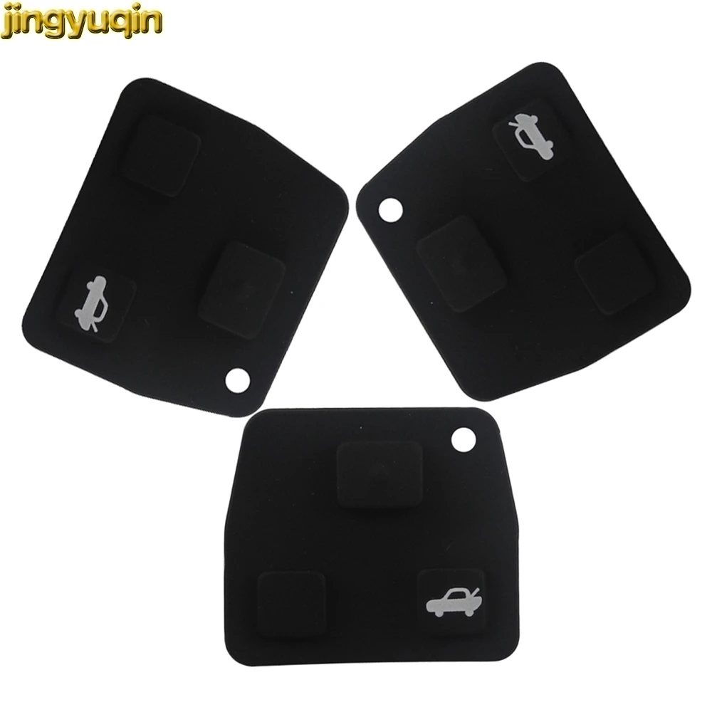 Jingyuqin 2ps Силиконовый дистанционный чехол для ключа автомобиля ButtonPad 2/3 BTN Toyota Avensis