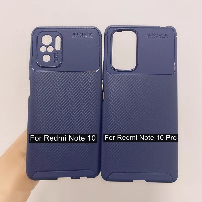 

For Xiaomi POCO X3 M3 Pro Case Soft Silicon Cover Carbon Fiber TPU Shockproof Case For Redmi Note 10S Pro 9S POCO F3 X3 NFC