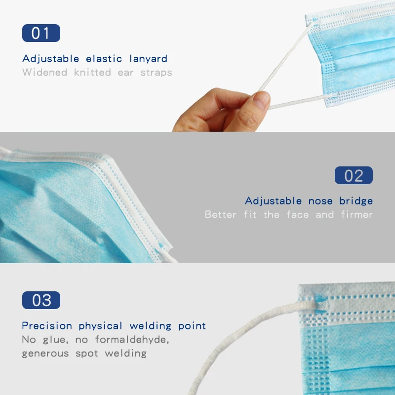 В НАЛИЧИИ 20 200 шт. маска одноразовая для лица Черный Nonwove 3 слоя полости рта фильтр