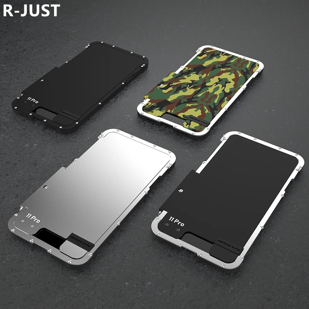 Для iPhone 11 Pro Max чехол Роскошный металлический жесткий нейлоновый Гибридный противоударный Броня флип-чехол для телефона iPhone 11 задняя крышка Funda