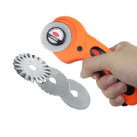 45mm round rotary cutter with 1pcs blades sewing fabric leather cutting tools for patchwork quilting crafting sewing supplies