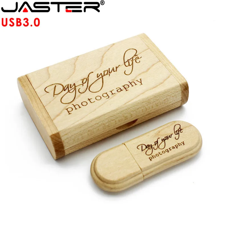 JASTER USB 3 0 Оригинальный Деревянный usb + коробка Флешка 4 ГБ 8 16 32 64 флешка карта памяти