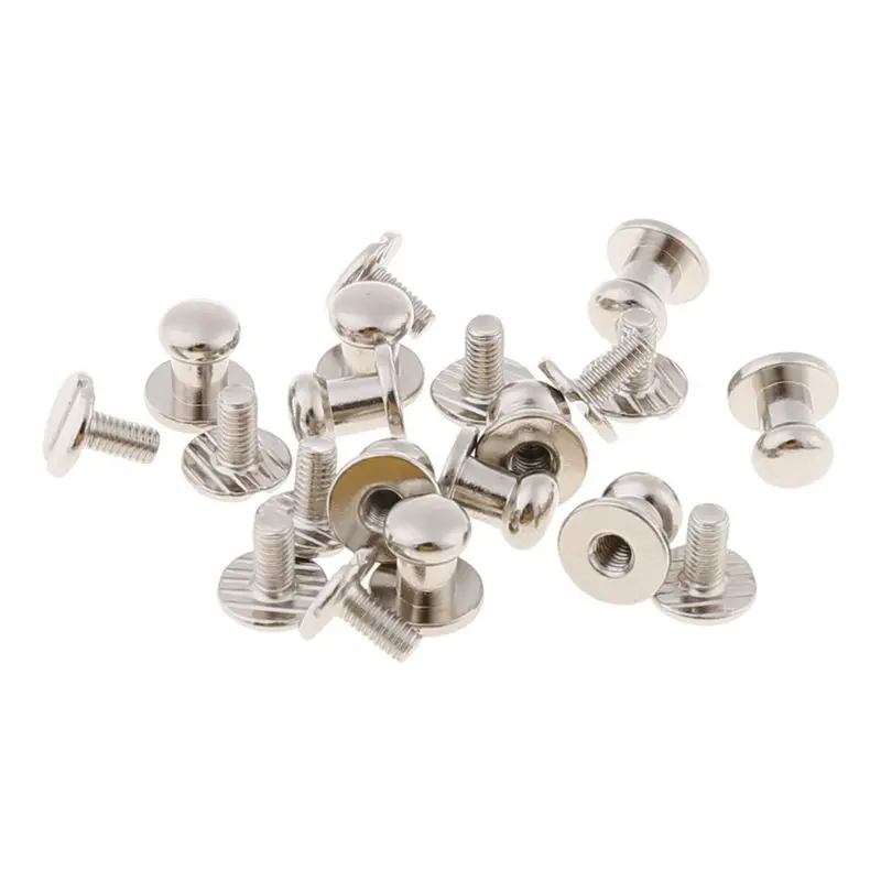 

10Pcs Stylish Simple Stud Screw Round Head DIY Leather Wallet Bag Rivet Pacifier Handmade Craft