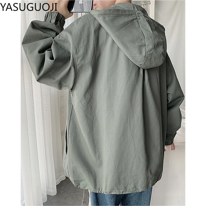 Куртка-бомбер YASUGUOJI Cargo Мужская в Корейском стиле модная дизайнерская одежда