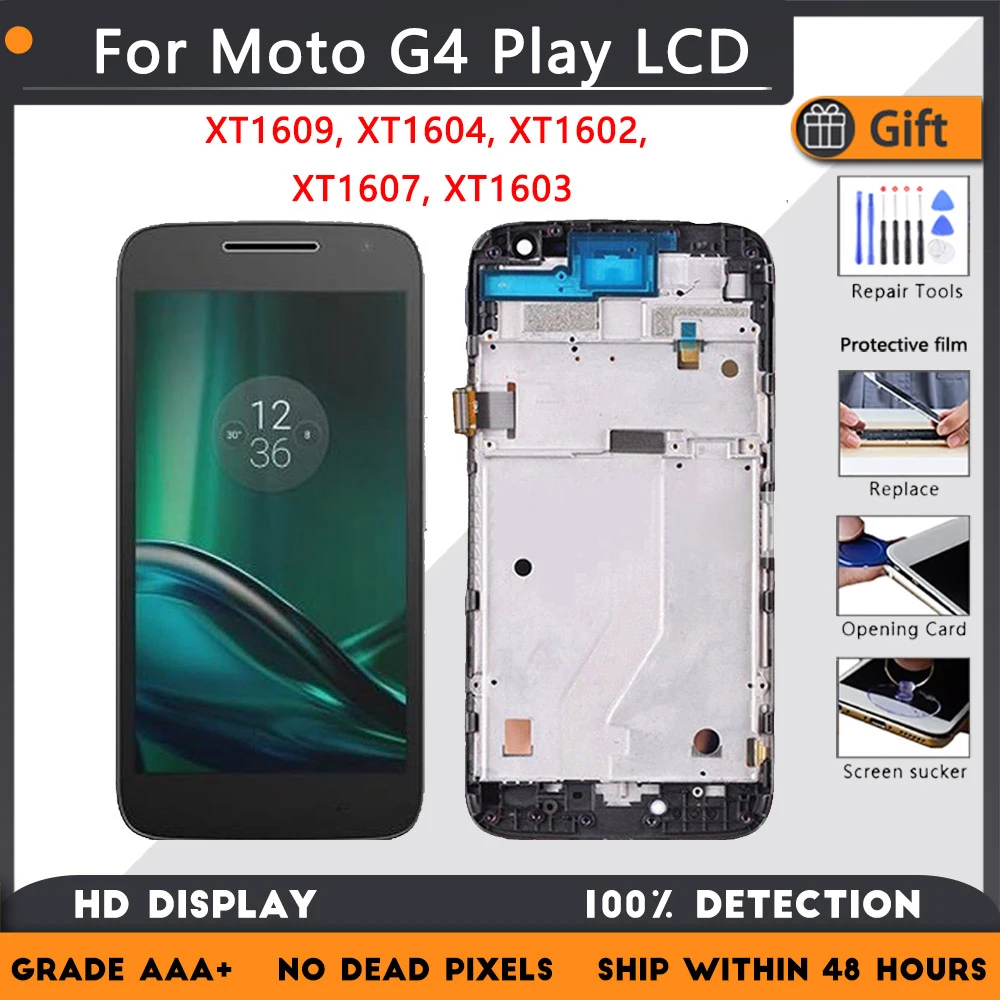 

5.0" For Motorola MOTO G4 PLAY LCD Display Touch Screen Digitizer Assembly For MOTO G4 Play LCD+Fram Xt1601 Xt1602 XT1603 Xt1604