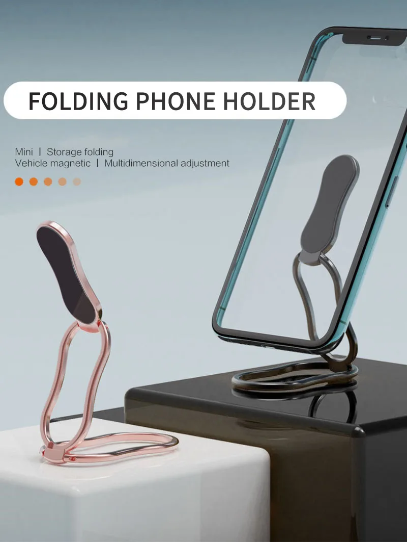Магнитный держатель для телефона с возможностью регулировки, металлический, настольный, свободного преобразования и стабильной поддержки.