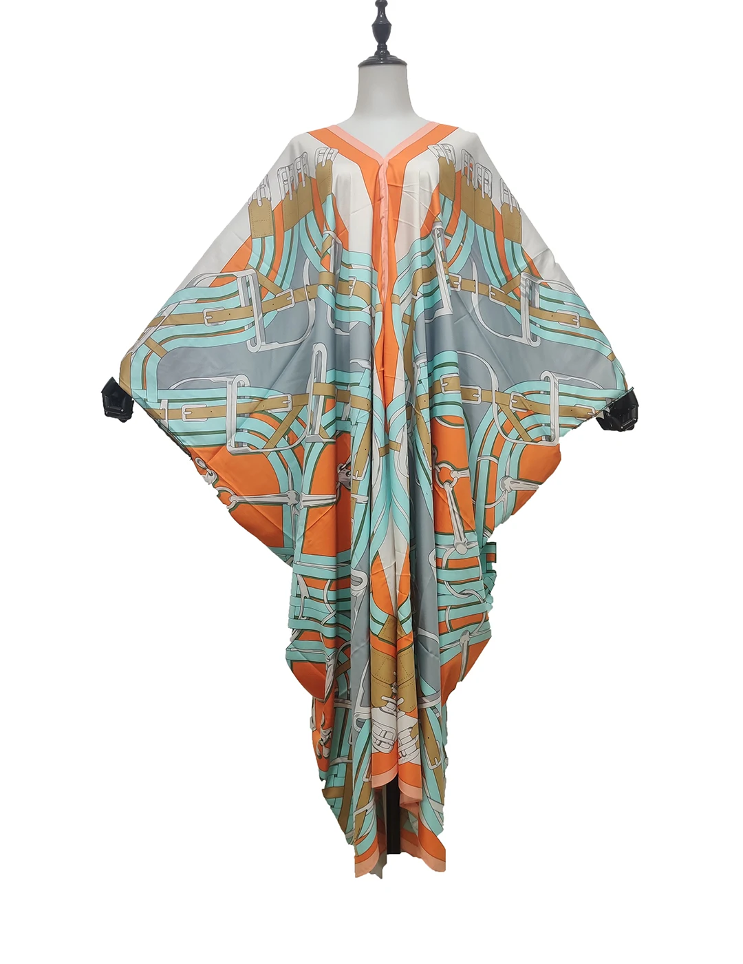 

Женское длинное шелковое платье макси, традиционное платье с принтом, 2021