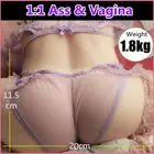 Мужской мастурбатор, настоящая Вагина, влагалище, двухканальный секс-шоп, секс-игрушки для мужчин, 3D Силиконовая Секс кукла с большой попой, мужские мастурбаторы 18 +