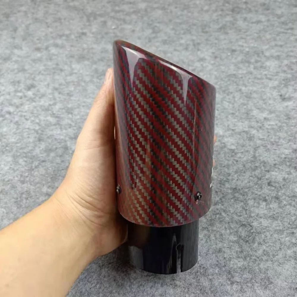 1 шт. Овальный Стиль Akrapovic Черный Нержавеющая сталь выхлопные наконечники для Универсальный красный карбоновый глушитель сопла трубы