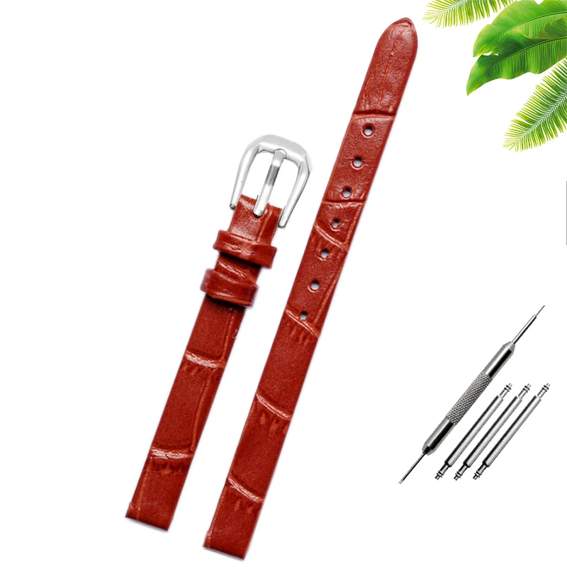 

Quality Watch Accessories Belt Women Girls Vintage Watchbands Genuine Leather Strap Watch Band 6mm 8mm 10mm 12mm 14mm 16mm