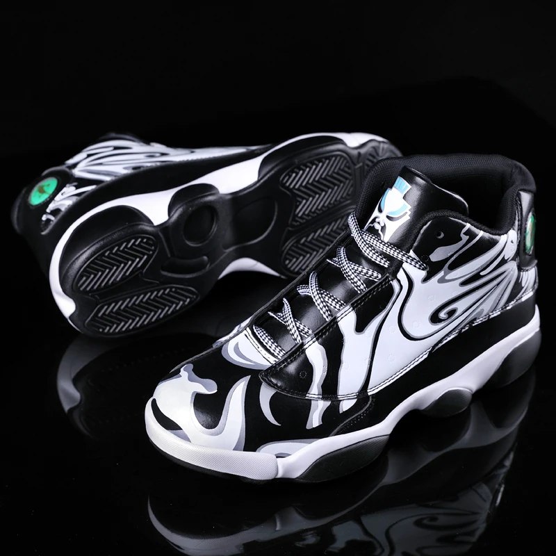 Boys Basketball Boots Yellow Youth Athletic Trainers Training Classic Men Basketball Shoes Stylish Retro Sport Shoes Men 36-46