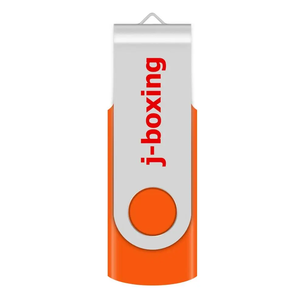 Orange J-бокс USB флеш-накопитель 16 ГБ флеш-карта памяти 4 ГБ 8 ГБ металлический вращающийся флеш-накопитель 32 Гб 64 ГБ для подарка ПК Macbook оранжевый - Цвет: Orange