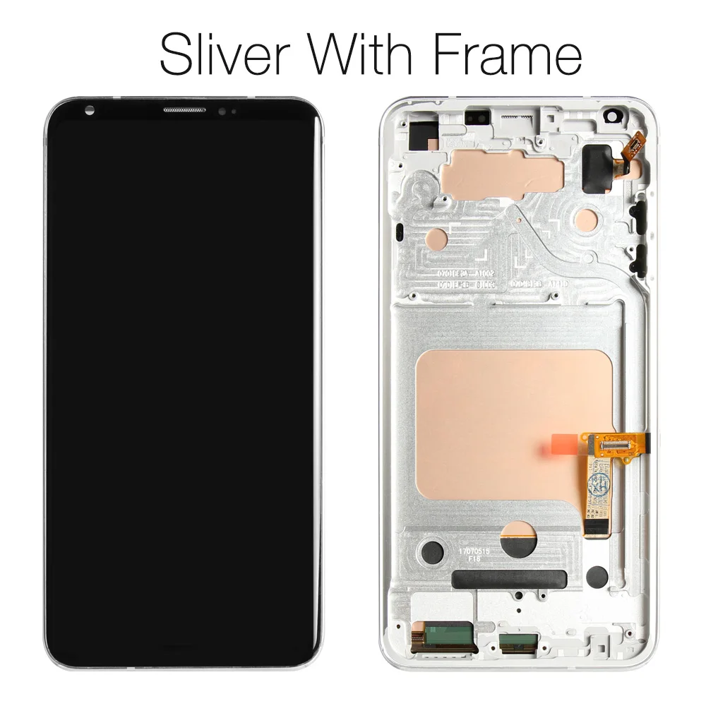 V30 Silver Frame 6,0 ''для LG V30 Plus H930 ЖК-дисплей сенсорный экран матрица дигитайзер стекло с рамкой для LG V30 дисплей H932 H933 VS996 US998 - Цвет: V30 Silver Frame