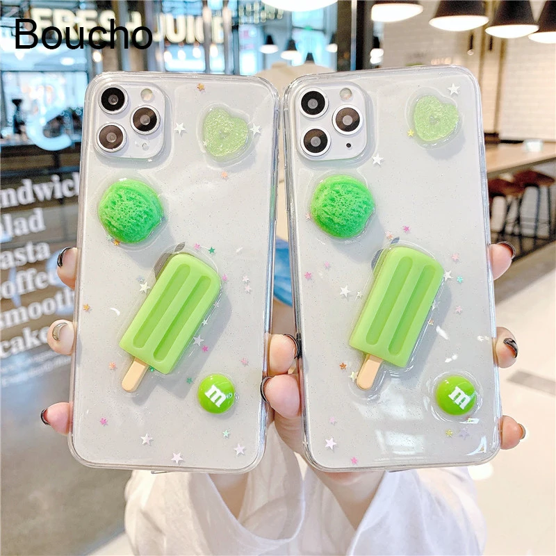 Чехол Boucho для телефона iPhone 11 pro Max XS X XR 3D Летний чехол с мороженым SE 6 6S 7 8 Plus