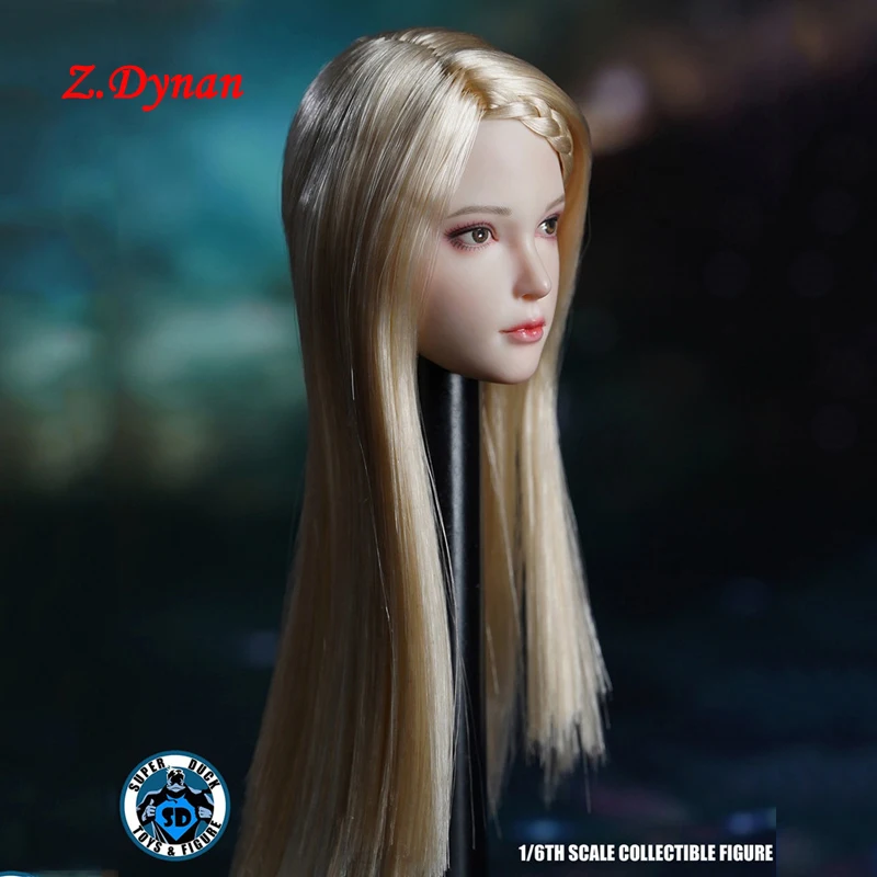 

SDH028 SUPER DUCK blond hair Cute loli girl 1/6 Female Soldier Head Sculpt Carving Model For 12" TBL PH action Figure Dolls