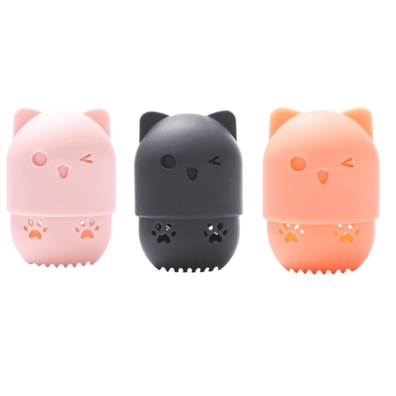 

Beauty Powder Puff Rack Sponge Makeup Egg Drying Box Portable Soft Silicone Powder Puff Makeup Egg Box Holder