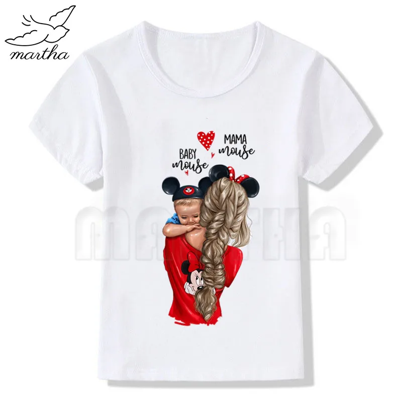 Подарок на день матери футболка с круглым вырезом для детей летние футболки