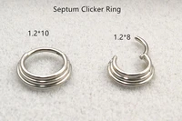 50pcslot surgical steel twist hinged segment ring clicker cartilage nose hoop septum rings 16gx810mm new