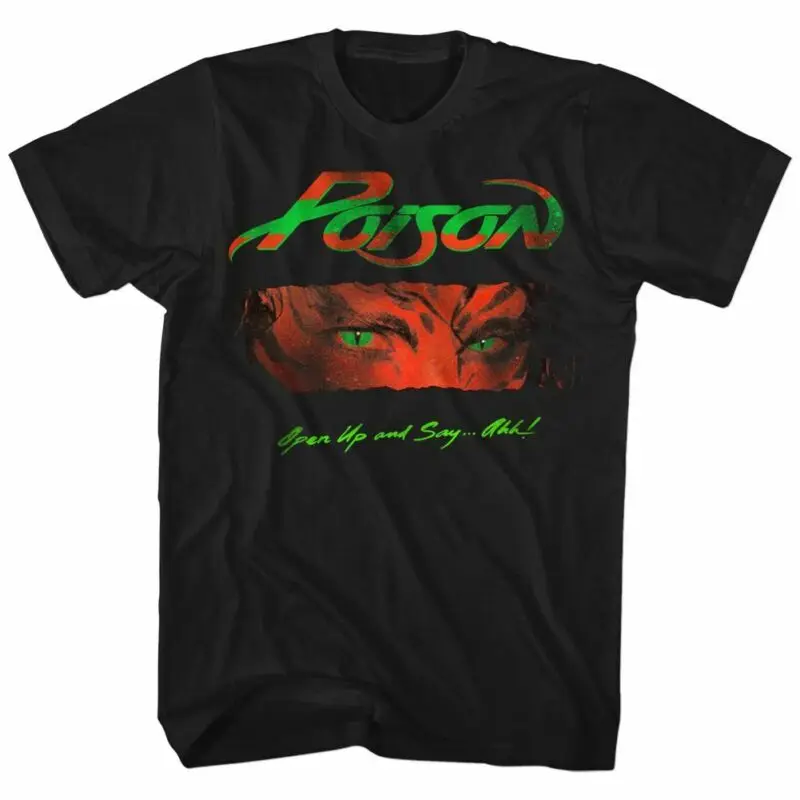 Футболка с надписью Poison Ouvert Haut et Say Ahh am�ricain Classiques Adulte| |